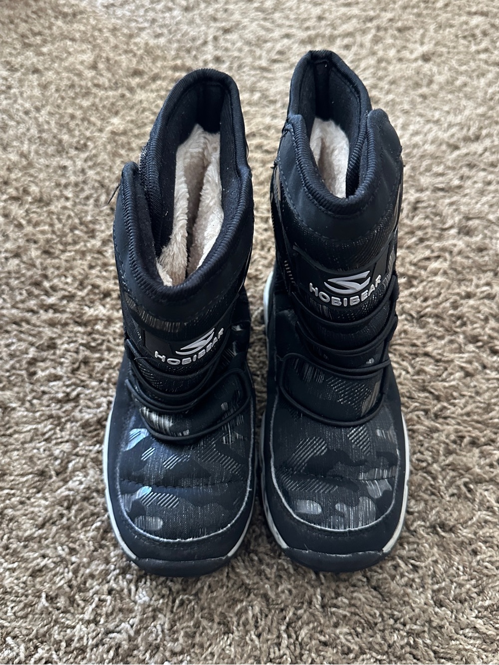 Kids Black Winter Boots Size 1